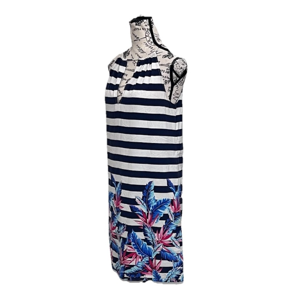 Tommy Bahama Striped Tropical Shift Mini Dress S Coastal Resort Nautical - Picture 3 of 10